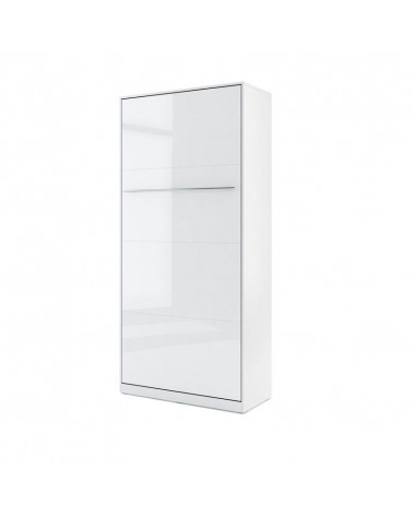 Lit armoire escamotable blanc 90x200