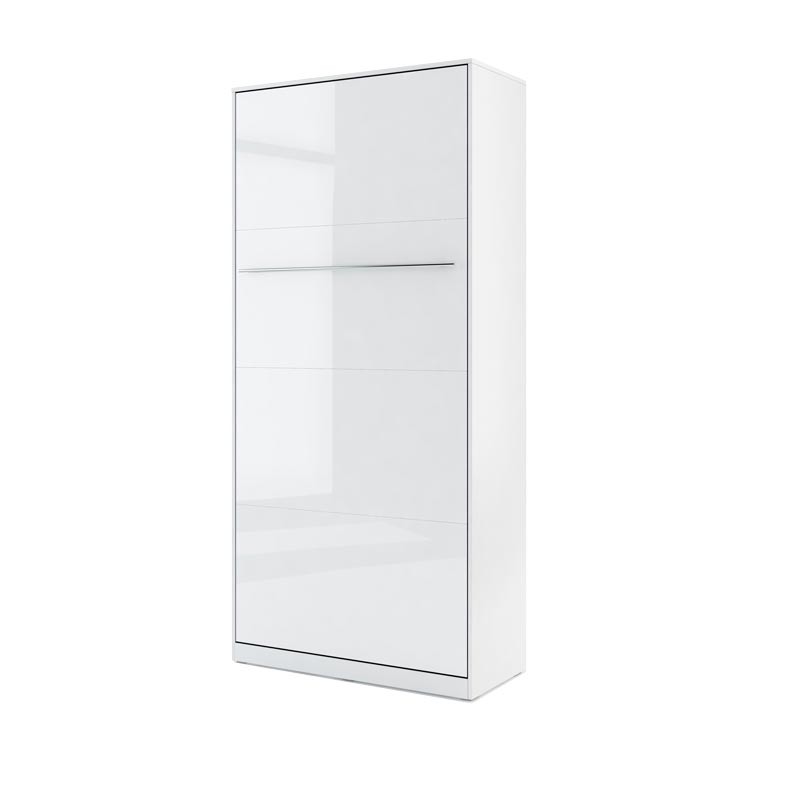 Lit armoire escamotable blanc 90x200