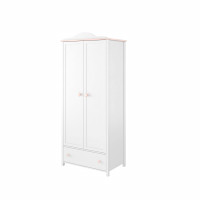 Armoire 2 portes blanche Luna fermée