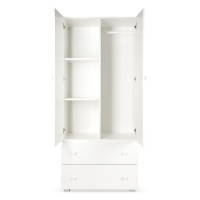 Armoire 2 portes blanche Paula ouverte