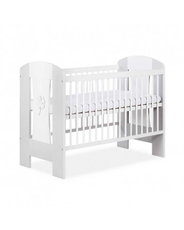 Lit Bebe 1x60 Nati Blanc Et Gris