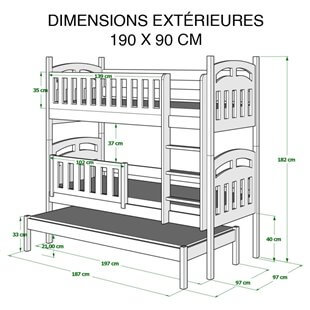 Dimensions 90x190 cm