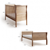 Lit bébé évolutif Noble Cot Bed Vintage 140x70