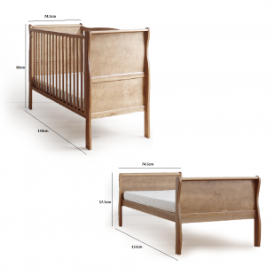 Lit bébé évolutif Noble Cot Bed Vintage 140x70