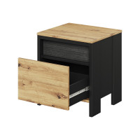 Table de chevet SPOTLEN couleur bois et graphite