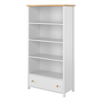 Bibliothèque blanche et chêne STORY