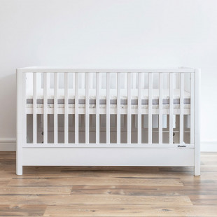 Lit évolutif Smooth Cot Bed 140x70 blanc mat