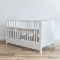 Lit évolutif Smooth Cot Bed 140x70 blanc mat
