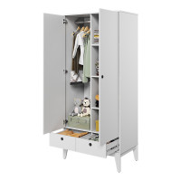 Armoire double blanche pour ado FEMII