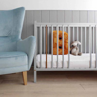 Lit bébé Stardust Cot gris clair 120x60 en bois