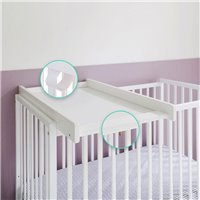Plan à langer amovible blanc pour lit bébé Stardust Cot 120x60