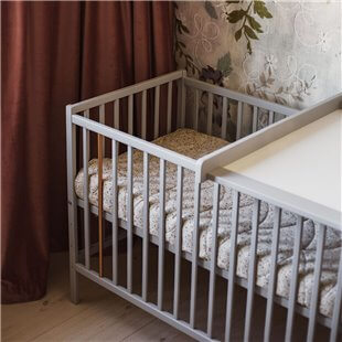 Plan à langer amovible gris pour lit bébé Stardust Cot 120x60