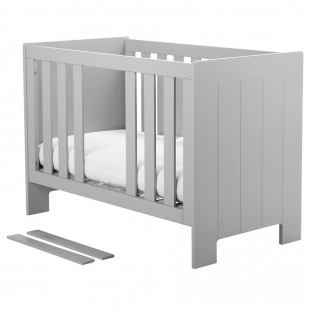 lit bébé à barreaux 120X60 CALMO gris