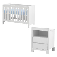 Pack Moon (lit 60x120cm + commode) pour chambre de bébé