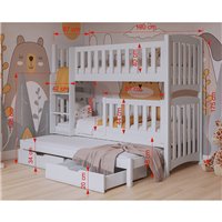 Dimensions lit superposé NATHAN