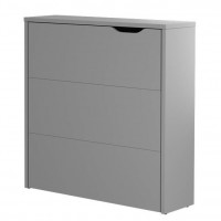 Bureau pliant SLIM couleur gris avec rangements pour télétravail - WORK CONCEPT