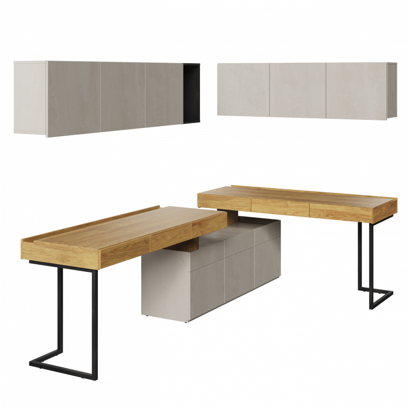 Ensemble de bureau d'angle