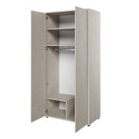 Armoire 2 portes TEEN FLEX grise pour chambre ado