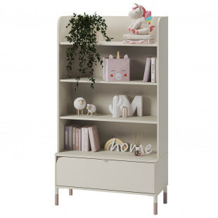 Bibliothèque HARMONY pour adolescent couleur Cachemire/Truffe