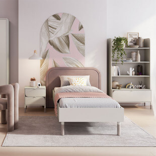 Bibliothèque HARMONY pour adolescent couleur Cachemire/Truffe