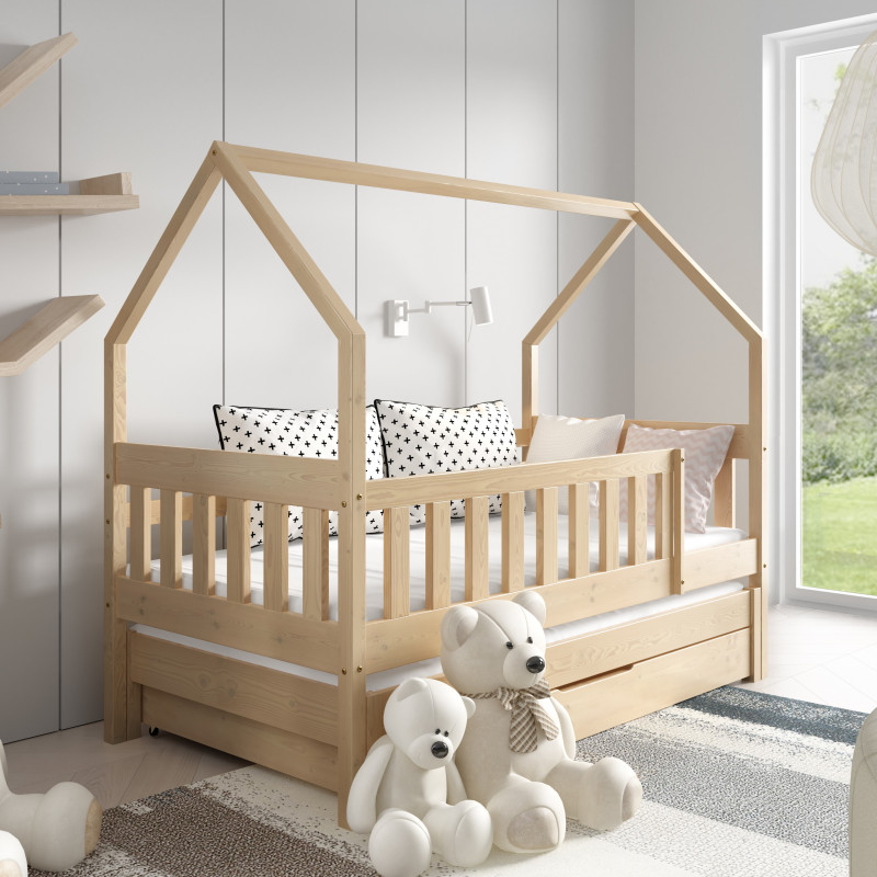 LIT CABANE POUR CHAMBRE ENFANT PIN