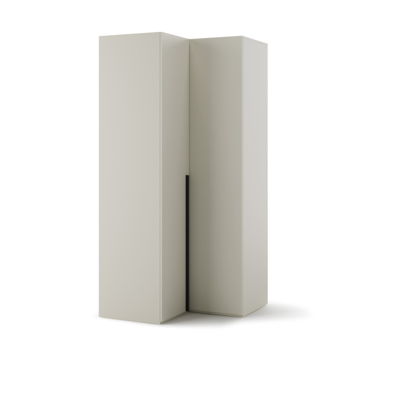 Armoire d'angle 2 portes WOOW champagne pour chambre ado