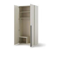 Armoire 2 portes WOOW champagne pour chambre ado