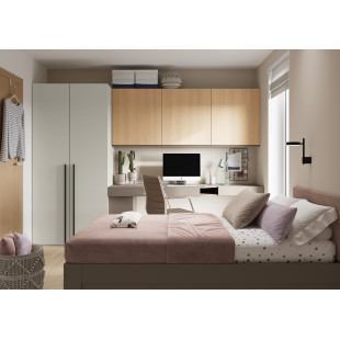 Armoire 2 portes WOOW champagne pour chambre ado