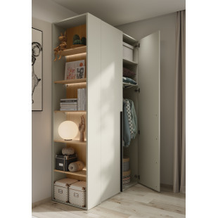 Armoire 2 portes WOOW champagne pour chambre ado
