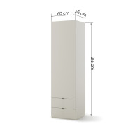 Armoire 1 porte WOOW champagne pour chambre ado