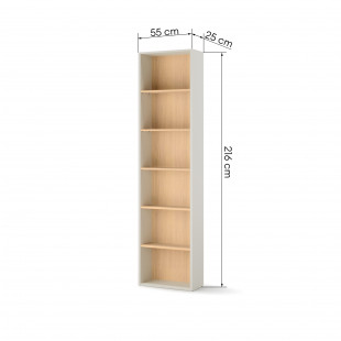 Bibliothèque champagne/chêne vincenza pour la chambre ado