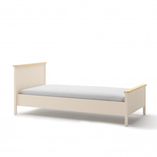 STORY 2 - Lit 200x120 cm beige et chêne vincenza pour chambre adolescent
