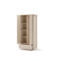 Armoire 2 portes beige et chêne vincenza STORY 2