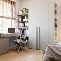 Bibliothèque champagne/eucalyptus pour la chambre ado