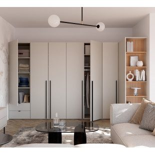 Armoire 2 portes WOOW champagne pour chambre ado