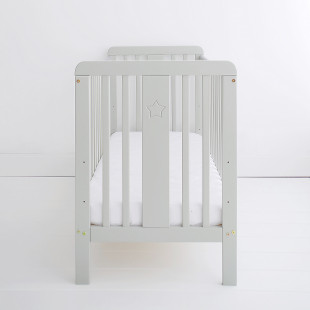 Star Cot - Lit bébé gris 60x120 cm en bois