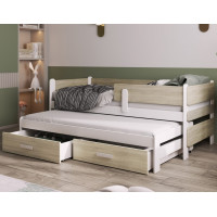 Lit enfant Solano avec lit gigogne - Chêne sonoma