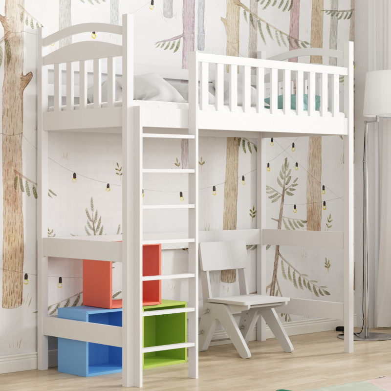 Lit mezzanine ANITA blanc