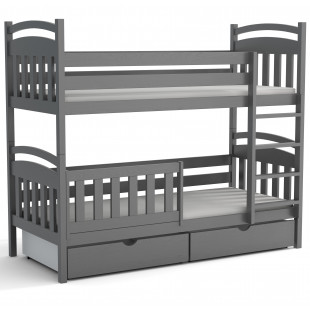 Lit superposé ADAM graphite