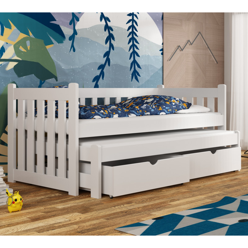 CHRIS - Lit gigogne avec des tiroirs