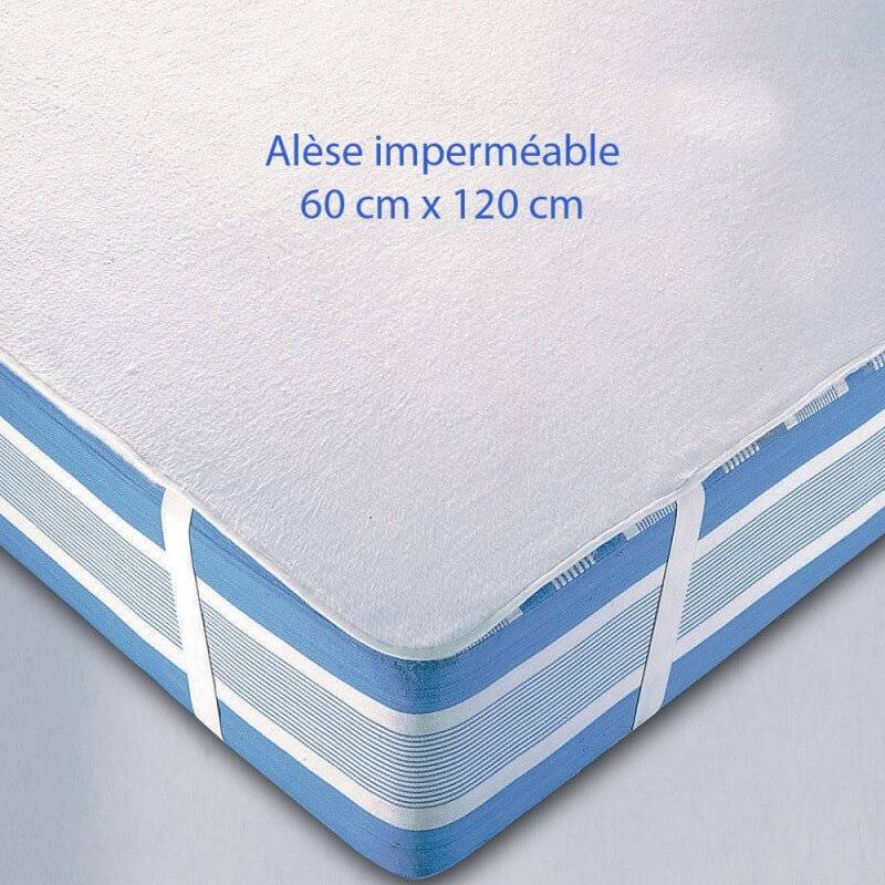 Lot de 3 Alèses imperméables 60 x 120 pour lit bébé