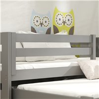 Barrière Anti-Chute pour Lit enfant, Gigogne et Superposé - Gris