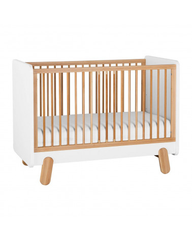 Lit A Barreaux Blanc 1x60cm Iga Pour Chambre Bebe